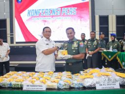 Puluhan Kilo Sabu dan Ribuan Butir Ekstasi Diserahkan Pangdam XII/Tpr ke BNNP Kalbar