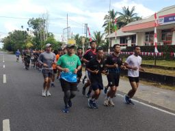 Komandan Wing Udara 3 Ajak Prajurit Penerbal Biak Lari 10 K