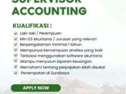 PT Multi Pratama Wijaya Butuh Tenaga Supervisor Accounting