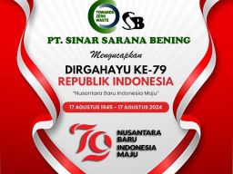 Direksi dan Staf PT Sinar Sarana Bening Ucapkan Dirgahayu RI ke 79