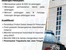 Anda S1 Peternakan, PT Wonokoyo Jaya Corporindo Buka Lowongan