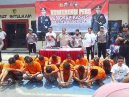 Polres Bangkalan Ungkap 16 Kasus Kriminal dan Gelar Operasi Tumpas Narkoba Semeru 2024