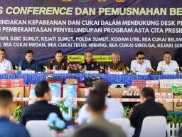 Penindakan dan Musnahkan Barang Ilegal Senilai Rp 3,8 Miliar di Sumatra Utara
