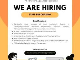 Lowongan Kerja di PT Newhope Aqua Feed Indonesia Sebagai Staff Purchasing