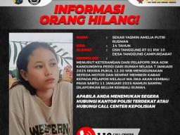 Informasi Orang Hilang Bernama Sekar Yasmin dari Desa Tanggung