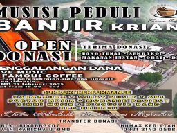 Musisi Menggalang Donasi Bantu Korban Banjir di Kecamatan Krian