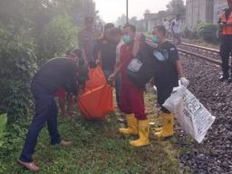 Orang Tak Dikenal Ditabrak Kereta Api di Desa Aryojeding