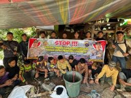 Sat Reskrim Polres Solok Selatan Grebek Tambang Ilegal di Bukit Bulat