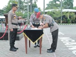 Polres Nganjuk Gelar Sertijab Kasat Intelkam sampai Kapolsek Ngetos