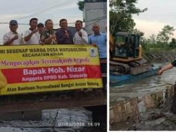 Moh Nizar Inisiasi Pelaksanaan Normalisasi Sungai Buntung di Desa Watugolong