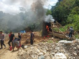 Polres Pasaman Tertibkan Tambang Emas Ilegal di Kampung Lanai Hilir