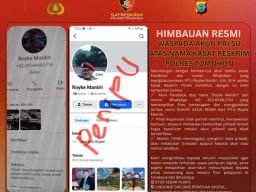 Akun Palsu Atas Nama Kasat Reskrim Polres Tomohon