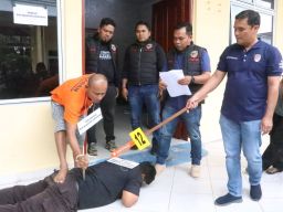 Reka Ulang Pembunuhan Terhadap Edward Sembiring di Simalungun