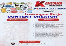 Lowongan Content Creator di PT Kencana Panelindo
