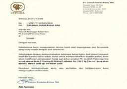 PT Central Proteina Prima Naikkan Harga Pakan Ikan