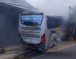 Kecelakaan Bus PO Sumber Selamat di Madiun, 1 Orang Tewas