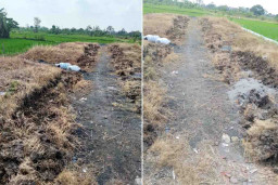 Pembuangan Slag Aluminium di Desa Kalipadang Gresik Cemari Lingkungan
