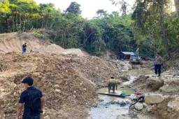 Tambang Emas Ilegal di Kasimbar Ditertibkan Polres Parigi Moutong