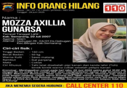 Informasi Orang Hilang Bernama Mozza Axillia Gunarsa