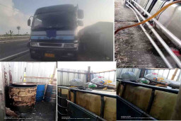 Pelangsir Solar Subsidi di Lamongan Beraksi Pakai Truk Wing Box