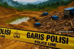 Bareskrim Polri Tangkap Penambang Ilegal di Desa Wiyu Mojokerto