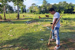 Polsek Telluwanua Bubarkan Judi Sabung Ayam di Maroangin