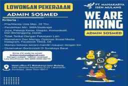 PT Mahakarya Isen Mulang Membutuhkan Tenaga Kerja Jadi Admin Sosmed