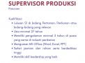PT Varia Niaga Nusantara Butuh Tenaga Kerja Sebagai Supervisor Produksi