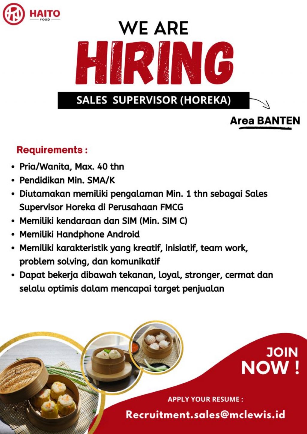 Lowongan kerja Haito Food