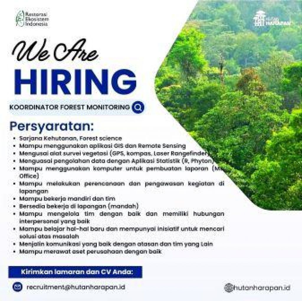 Lowongan kerja di Hutan Harapan