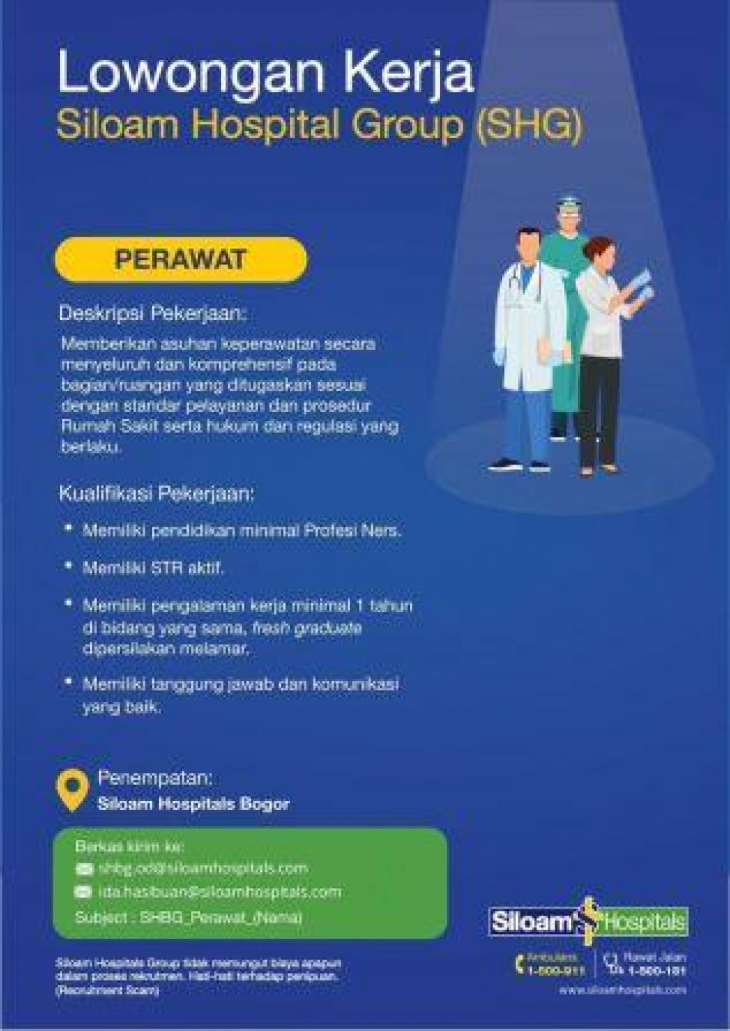 Lowongan kerja di Siloam Hospital