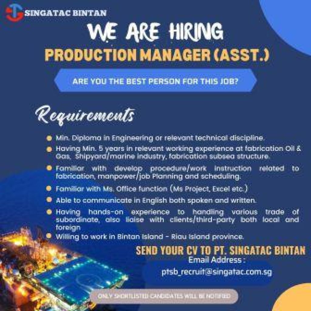 Lowongan kerja di Singatac Bintan