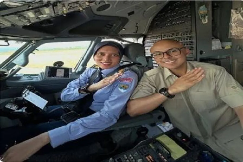Kapten Ajeng Mahessa Jadi Pilot Pesawat Kepresidenan