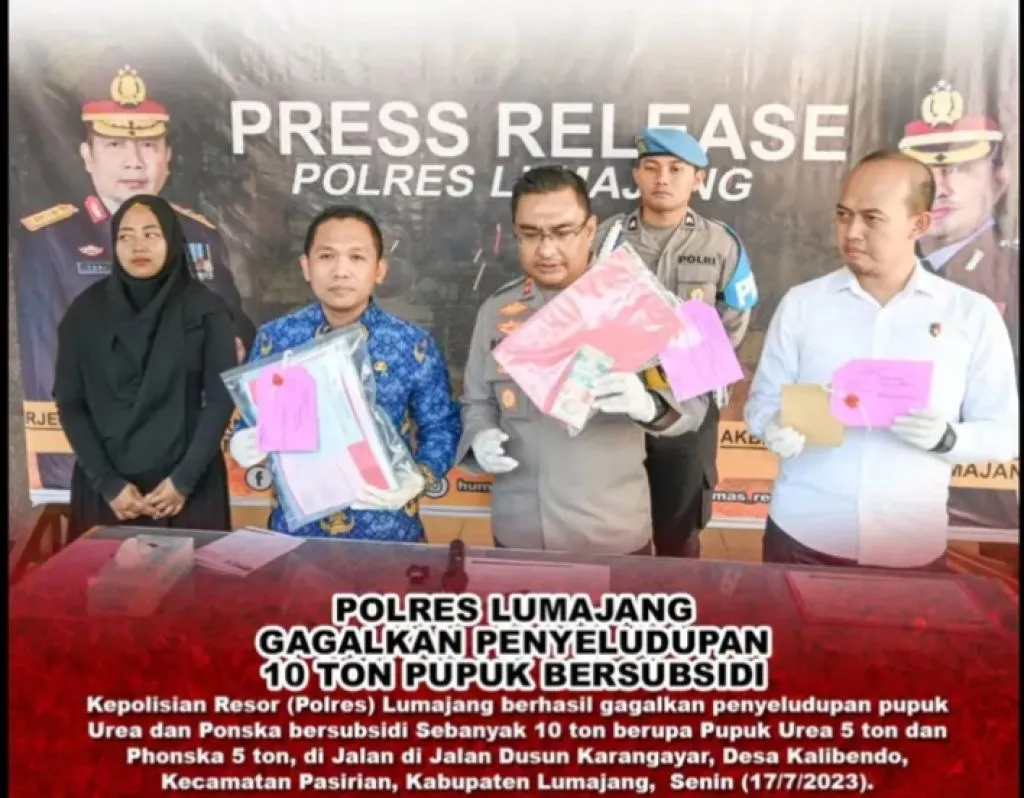 Kapolres Lumajang Ancam Penyelundup Pupuk Subsidi