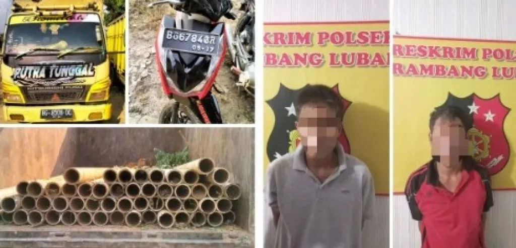 Komplotan Pencurian Pipa Besi Pertamina Ditangkap Polsek Rambang Lubai