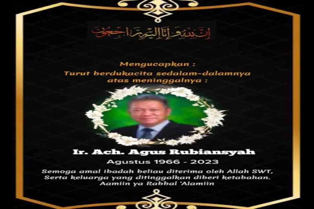 Direktur Teknik PT Tata Bumi Raya Meninggal Dunia