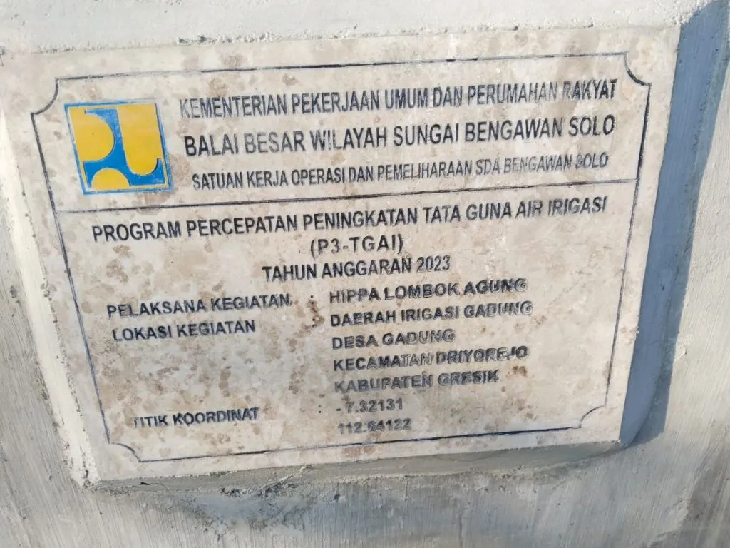Pekerjaan Program P3 TGAI di Desa Gadung