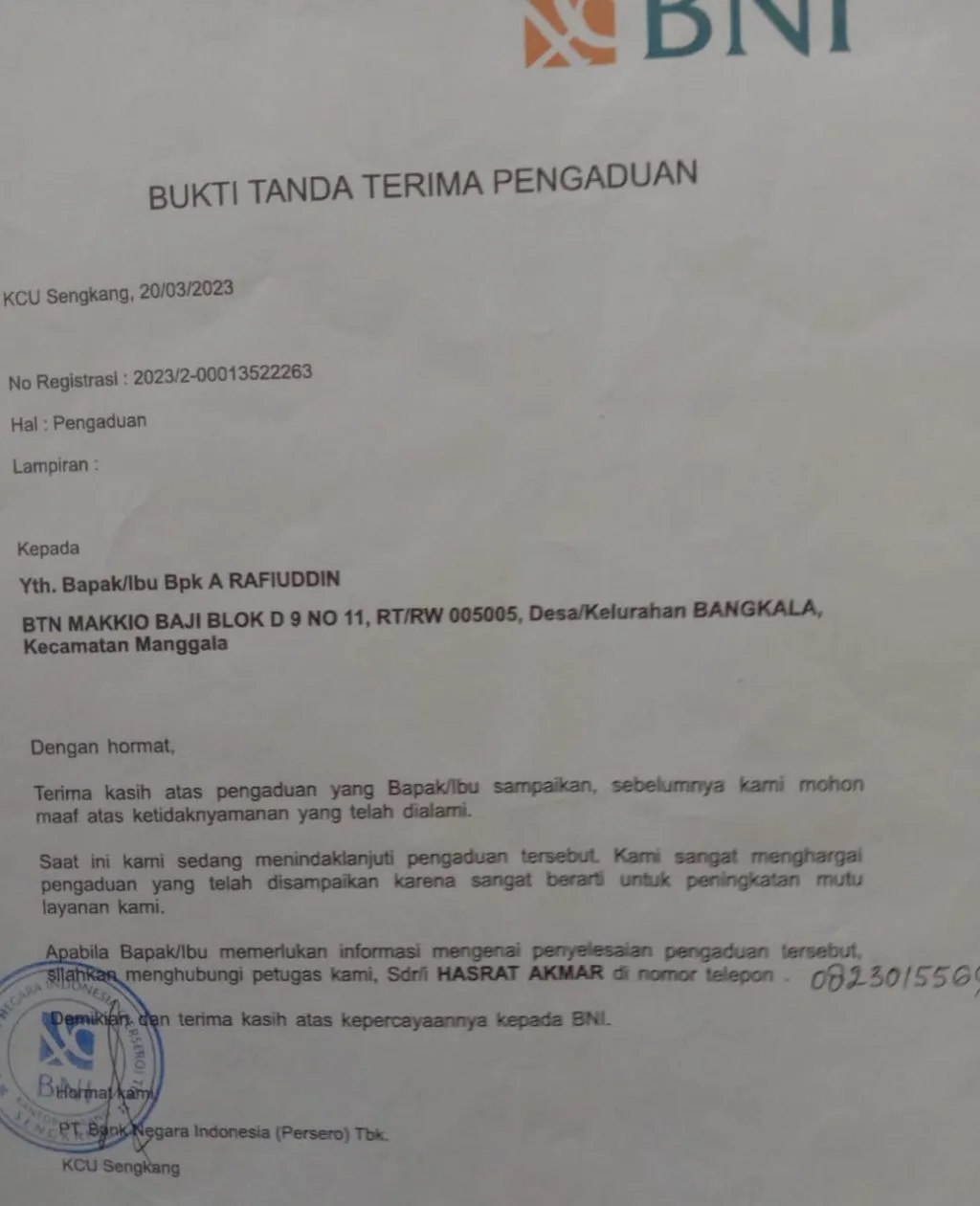 Uang Nasabah BNI Makassar Raib di Rekeningnya