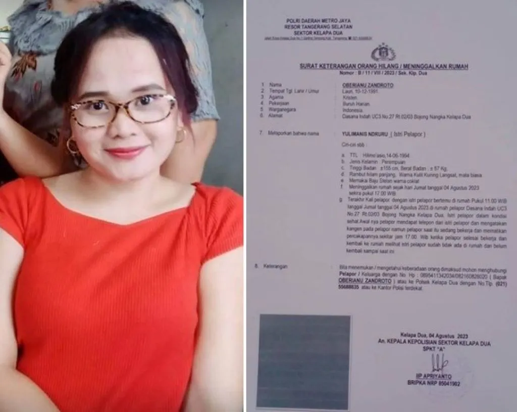 Dicari, Wanita Bernama Yulimanis Ndruru yang Hilang Sejak 4 Agustus 2023