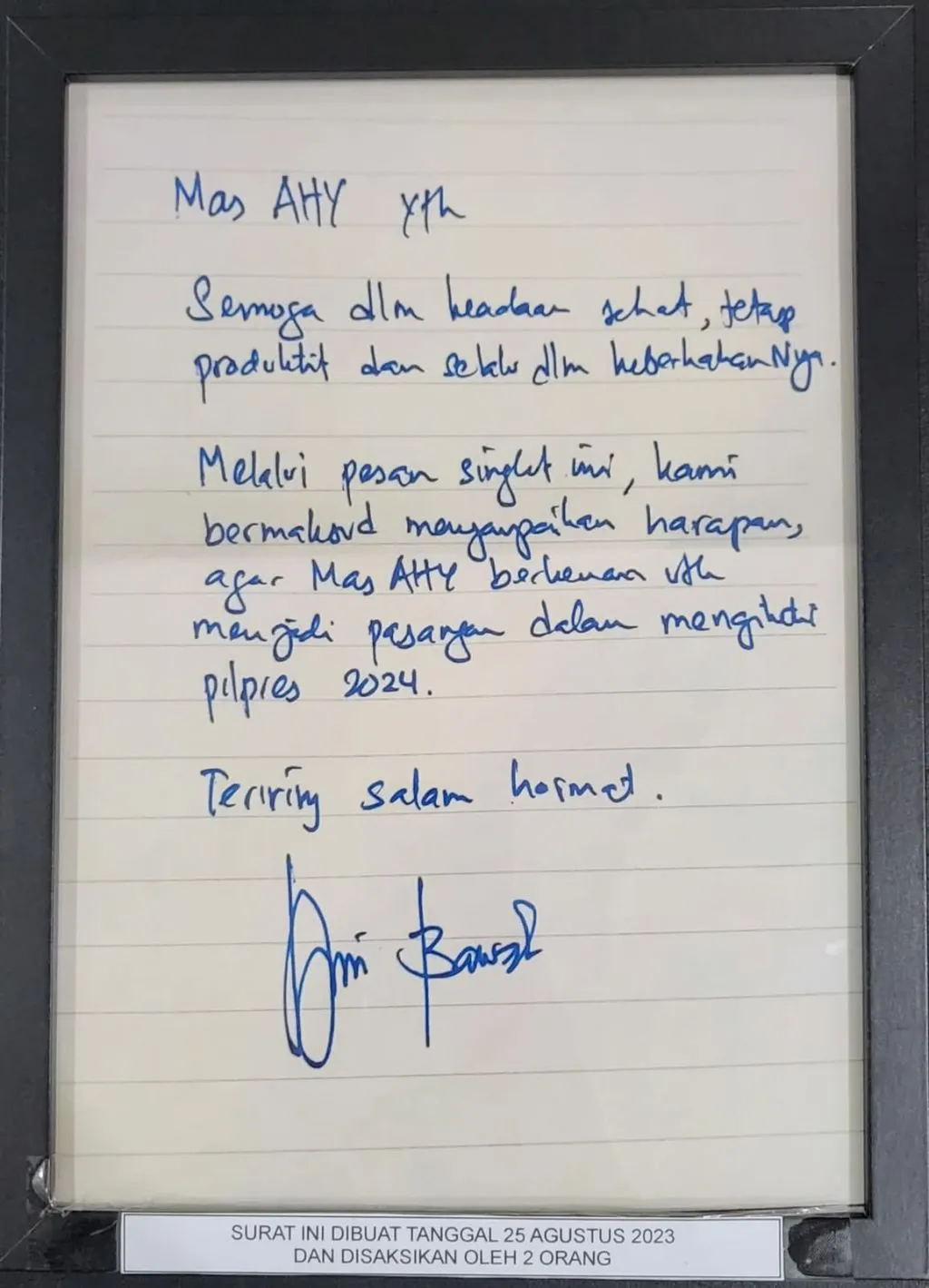 Analisis Tulisan Tangan Anies Baswedan Menurut Ahli Grafologi
