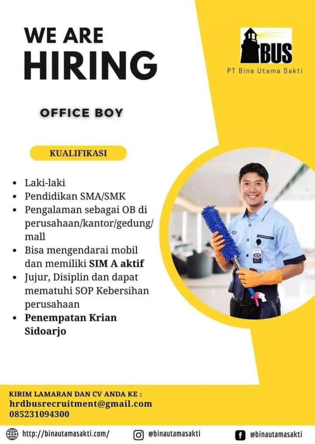 PT Bina Utama Sakti Membuka Lowongan Kerja
