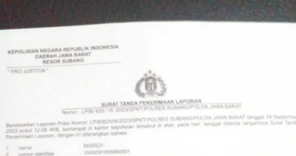 Klarifikasi AK Atas Pelaporan Dugaan Penipuan di Polres Subang