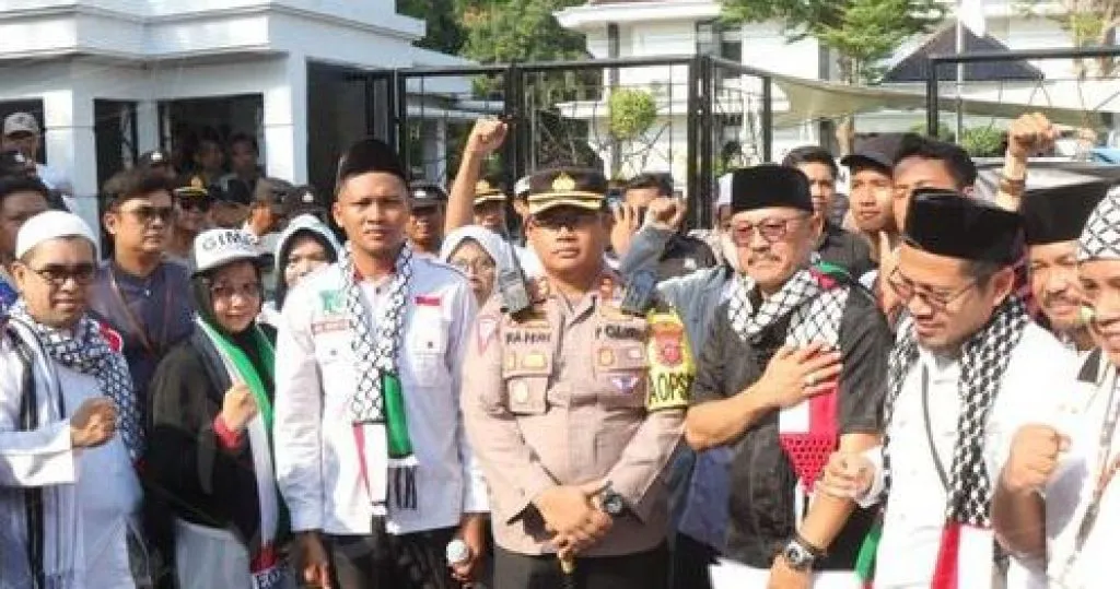 Polres Indramayu Gelar Pengamanan Aksi Damai Solidaritas untuk Palestina