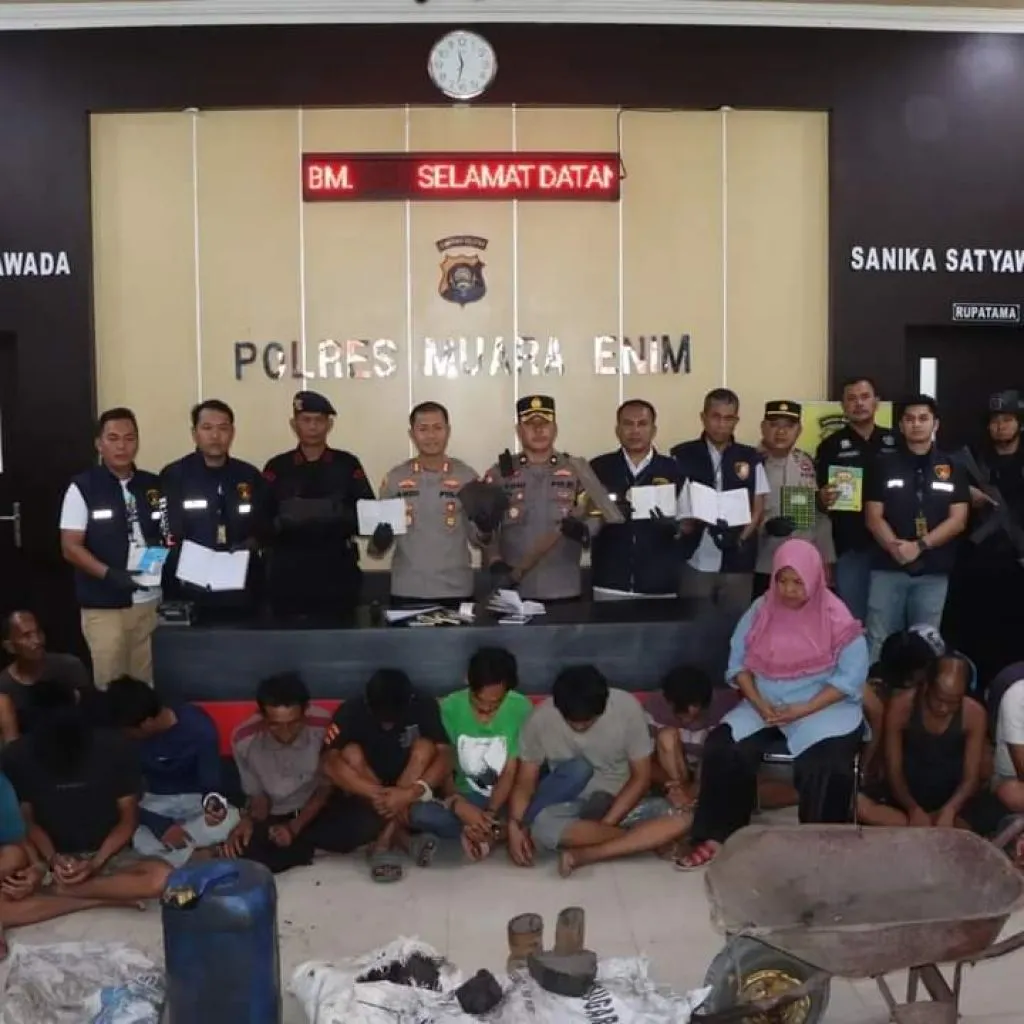 Tambang Batubara Ilegal Digasak Polres Muara Enim