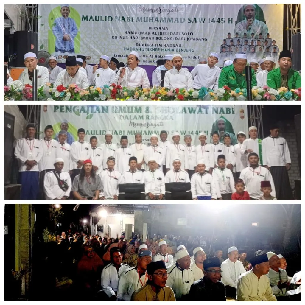 Ribuan Syekher Mania Ikut Melantunkan Sholawat di Mushola Al Hidayah Dusun Dungus Kidul