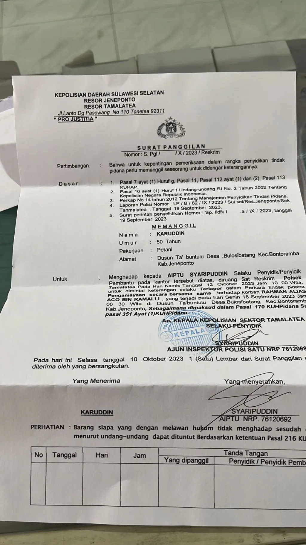 Bermaksud Berdamai dalam Kasus Penganiayaan di Desa Bulosibatang, Terlapor Diminta Biaya Rp 20 Juta