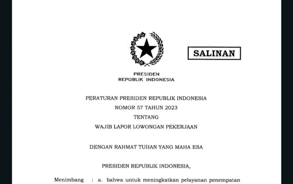 Terbit Beleid Baru, Sanksi Bagi Perusahaan yang Tidak Melapor Lowongan Kerja