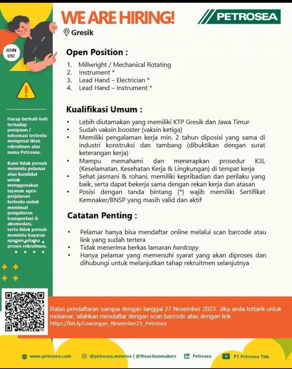 Petrosea Buka Kesempatan Kerja Diutamakan Warga Gresik