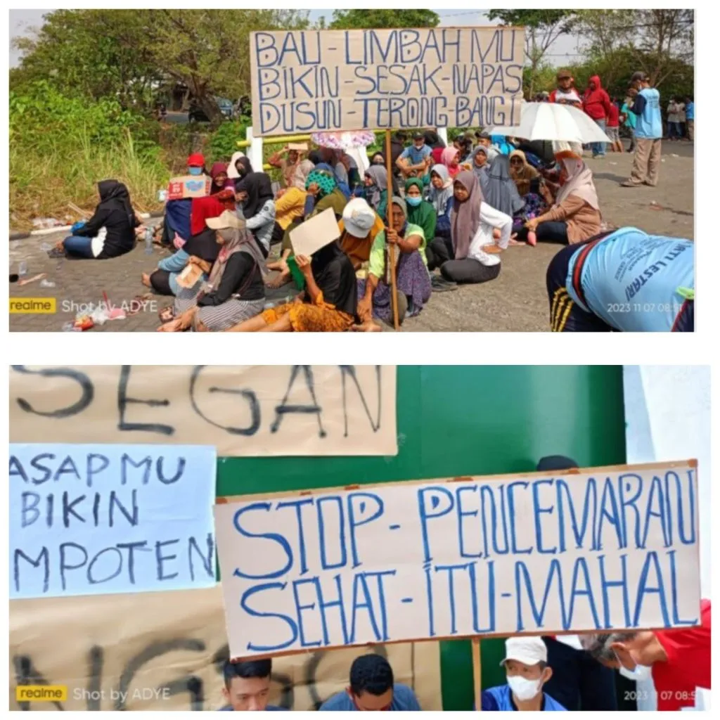 Ratusan Warga Desa Kandangan Geruduk PT Putro Lingkungan Indonesia