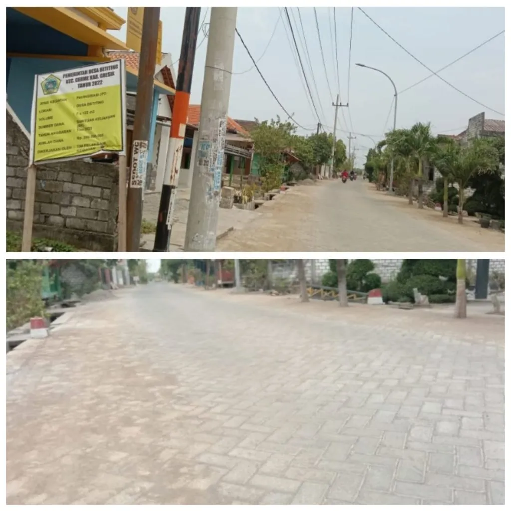 Ironi, Pavingisasi Jalan di Desa Betiting Sebagian Diduga Gunakan Paving Bekas